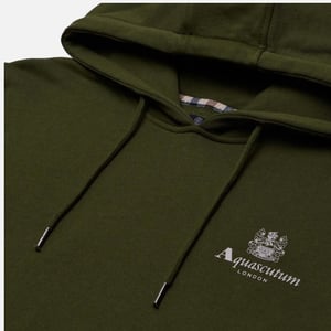 Aquascutum Active - Grüner Kapuzenpullover mit großem Logo