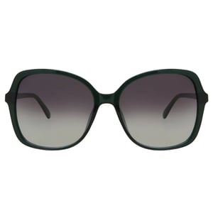 Calvin Klein - Sonnenbrille mit milchig-smaragdgrünem Rahmen und grauen Verlaufsgläsern