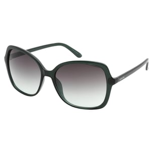Calvin Klein - Sonnenbrille mit milchig-smaragdgrünem Rahmen und grauen Verlaufsgläsern