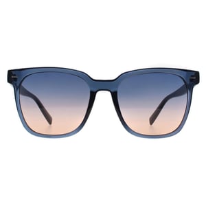 Calvin Klein - Sonnenbrille mit Kristallen und marineblauem Rahmen in Pfirsich-Marineblau mit Verlaufsgläsern