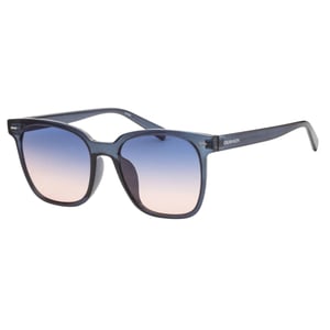 Calvin Klein - Sonnenbrille mit Kristallen und marineblauem Rahmen in Pfirsich-Marineblau mit Verlaufsgläsern