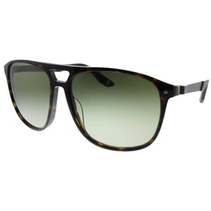 BMW Sonnenbrille mit Rahmen in dunklem Havannabraun und Verlaufsglas in Grün
