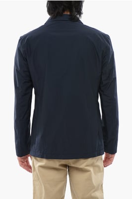 Einreihiger Blazer mit aufgesetzten Taschen in Blau