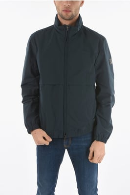 Einfarbige MALLARD-Windjacke mit abnehmbarer Kapuze und Maxi-P in Blau