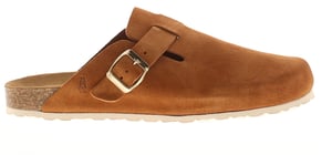 Hush Puppies Damen Sandalen Bailey Geschlossene Zehe Mule Leder Flach Slip-On Beige
