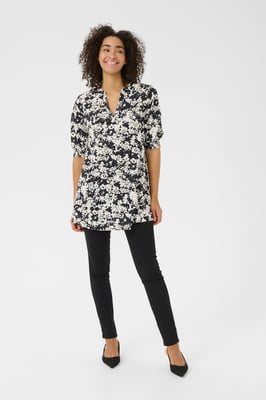Tunika Regular fit black white