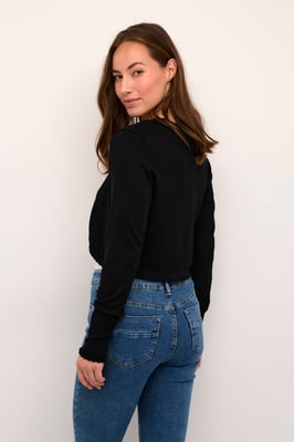 Strickjacke Klassischer Schnitt black