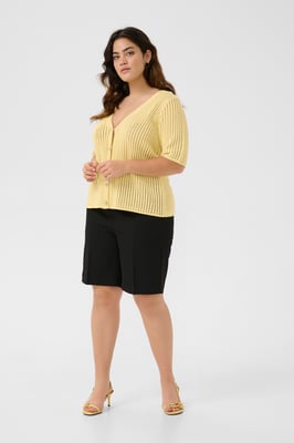 Strickjacke Regular fit yellow