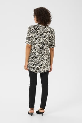Stricktunika A-shape black offwhite