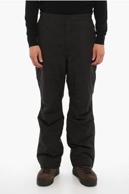Wasserdichte, wattierte Skihose aus Stoff in Schwarz