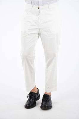 Stretch-BOYFRIEND-Hose in Weiß
