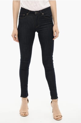 Dunkel gewaschene MARTEN Jeans mit aufgesetzten Taschen, 12,5 cm, in Blau