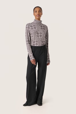 Langarm-Shirt Gerade Passform dark grey