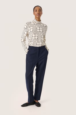 Langarm-Shirt Gerade Passform white
