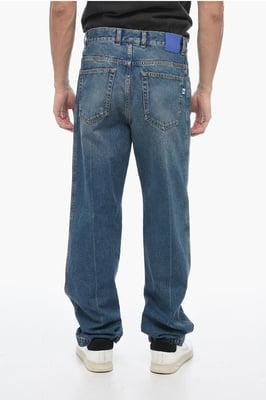 5-Pocket-Jeans im Regular Fit mit Stone-Wash-Effekt, 19 cm, in Blau