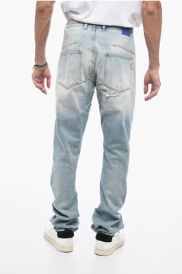 Vintage-Effekt TWIST Jeans mit Patchwork 17cm in Hellblau