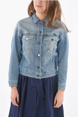 Denim AMERICAN Jacke mit silbernen Knöpfen in Blau