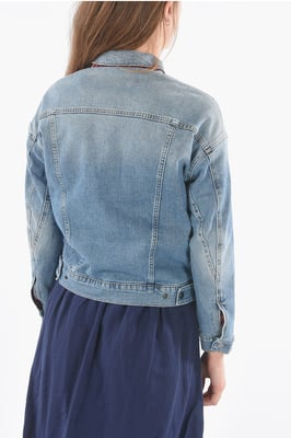 Denim AMERICAN Jacke mit silbernen Knöpfen in Blau