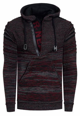 1/2 Zip Grobstrick Future Kapuzen-Pullover