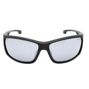 Carrera - Caraduc - Sonnenbrille mit schwarz-grauem Rahmen und verspiegelten Gläsern in Silber