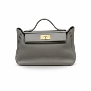 Hermès 24/24 Etain Togo Ledertasche – 10er Jahre