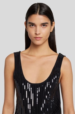 Damen Sequin Knit Jumpsuit
