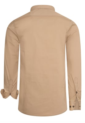 Langarm Slim Fit Hemd mit Kontrast-Naht