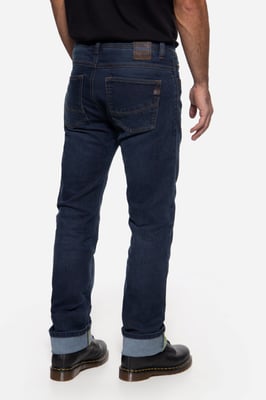 King Kerosin Herren Motorradjeans Kustombuilt - Motor Gear dunkelblau