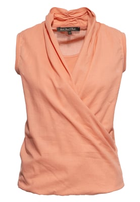 Amor, Truth & Trust Damen Ärmellose Wickelbluse pfirsich