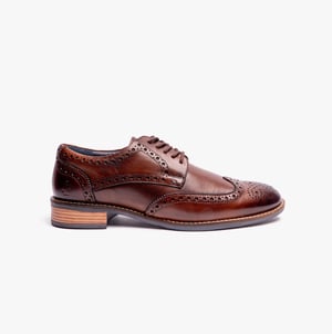 Hush Puppies Dustin Herren Brogue Schuhe Schokolade