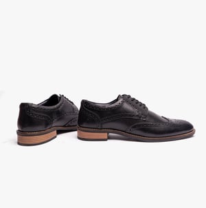 Hush Puppies Dustin Herren Brogue Schuhe Schwarz