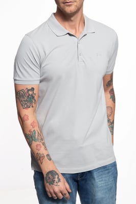 Way of Glory Herren WAY OF GLORY Herren Premium Poloshirt aus hochwertigem Pikee grau