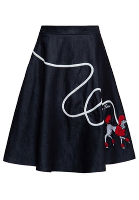 Queen Kerosin Damen Swing Rock Poodle dunkelblau