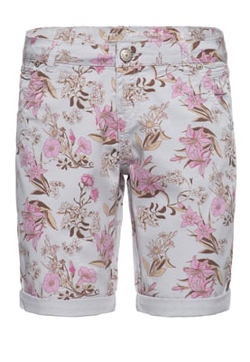 Amor, Truth & Trust Damen ATT JEANS Feminine Jeansshorts mit floralem All-Over Print Lola hellgrau