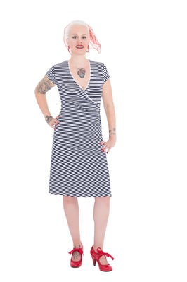 Queen Kerosin Damen QUEEN KEROSIN Sailor Dress mit süßer Schleife am Rücken Mermaid navy