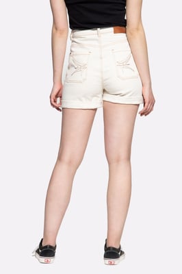 Queen Kerosin Damen Denim Shorts naturweiß