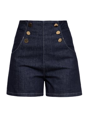 Queen Kerosin Damen Denim Marlene Shorts Denim