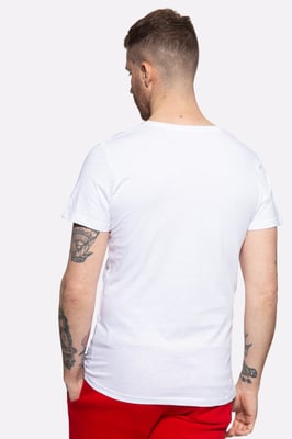 Akito Tanaka Herren T-Shirt mit Frontprint Dragon Anchor weiß