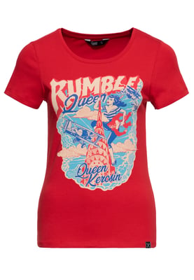 Queen Kerosin Damen T-Shirt Rumble Queen rot