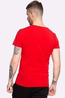 Akito Tanaka Herren T-Shirt mit Frontprint Gladiator Fighters rot