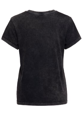 Queen Kerosin Damen Acidwashed Boyfriend T-Shirt Not your Playbunny schwarz