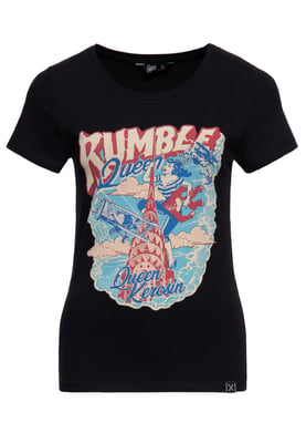 Queen Kerosin Damen T-Shirt Rumble Queen schwarz