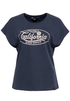 Queen Kerosin Damen T-Shirt California navy