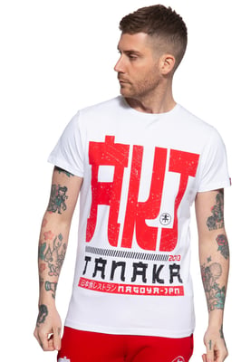 Akito Tanaka Herren T-Shirt mit Frontprint Write weiß