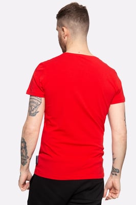 Akito Tanaka Herren T-Shirt mit Frontprint City Code rot