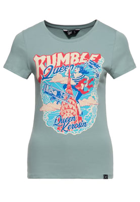 Queen Kerosin Damen T-Shirt Rumble Queen grün