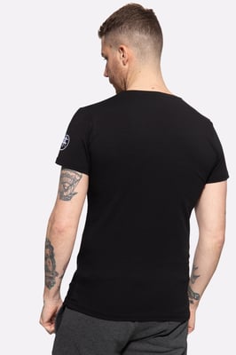 Akito Tanaka Herren T-Shirt mit Frontprint Gladiator Fighters schwarz