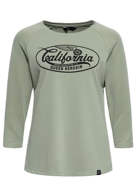 Queen Kerosin Damen Langarmshirt California grün