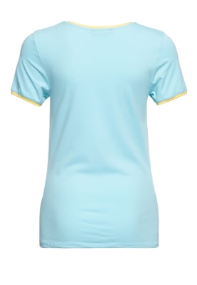 Queen Kerosin Damen Vintage Ringer T-Shirt Super Cutie grün