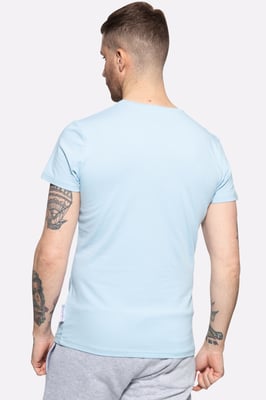 Akito Tanaka Herren T-Shirt mit Frontprint Tokio Beach blau